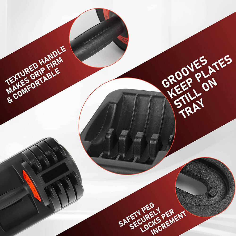 2-Piece 25kg Adjustable Dumbbell