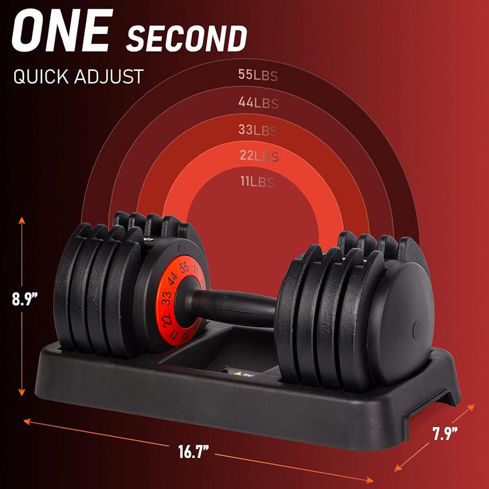 2-Piece 25kg Adjustable Dumbbell