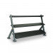 Dumbbell & Cast Kettlebell Set with 3-Tier Rack